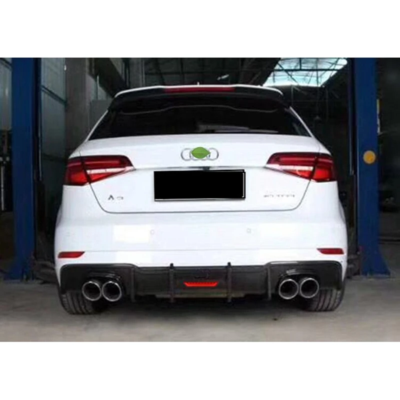 Carbon Fiber Rear Bumper Lip Spoiler Diffuser Cover For Audi A3 S3 SLINE Hatchback Sportback 2017 2018 2019 2020 (With Lamp)
Carbon Fiber Rear Bumper Lip Spoiler Diffuser Cover For Audi A3 S3 SLINE Hatchback Sportback 2017 2018 2019 2020 (With Lamp)