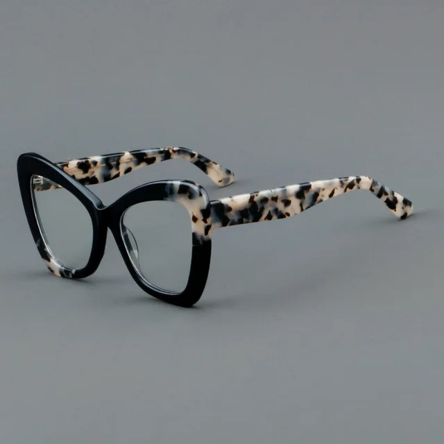 Lunettes à plaque avec monture rétro, patchwork œil de chat, transfrontalier, tendance de la mode européenne et américaine, 8801 2