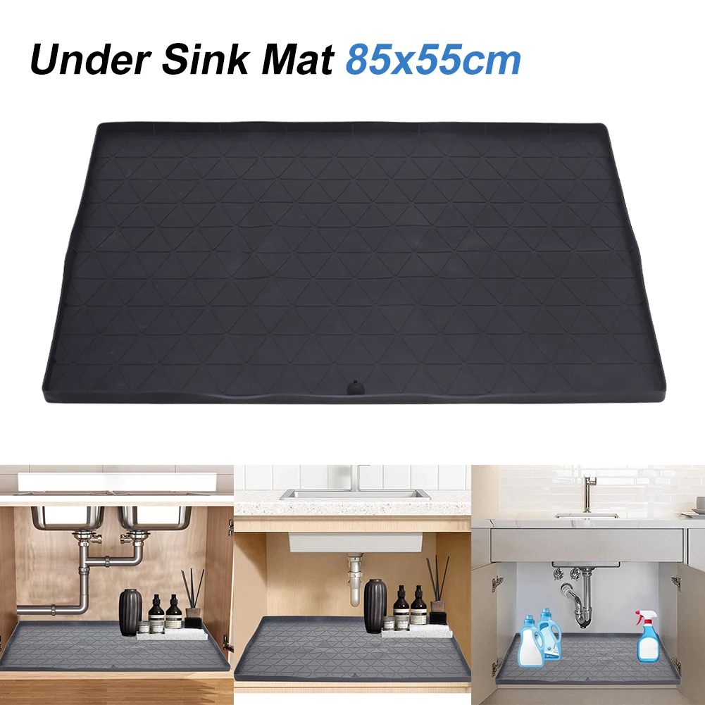 New Under Sink Mat Waterproof Silicone Drain Mat Under Kitchen Sink Tray Drip Non-Deformable Kitchen Bathroom Cabinet Liner Mat
New Under Sink Mat Waterproof Silicone Drain Mat Under Kitchen Sink Tray Drip Non-Deformable Kitchen Bathroom Cabinet Liner Mat