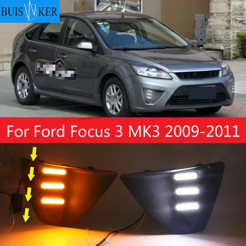 Для Ford Focus 3 MK3 2009-2011 дневные ходовые огни светильник для Ford Focus LED DRL светодиодный Противотуманные фары крышка с желтым указатели поворота функции
Для Ford Focus 3 MK3 2009-2011 дневные ходовые огни светильник для Ford Focus LED DRL светодиодный Противотуманные фары крышка с желтым указатели поворота функции