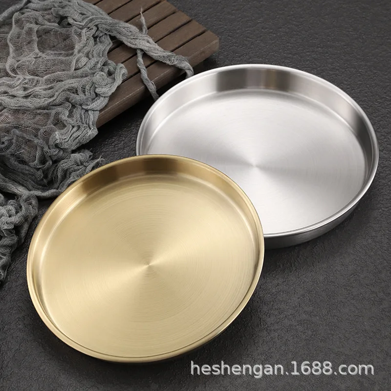 Korean stainless steel plate, commercial gold flat bottom tray,thickened cold skin,gongs, gongs, vermicelli, steamed dish, dish
Korean stainless steel plate, commercial gold flat bottom tray,thickened cold skin,gongs, gongs, vermicelli, steamed dish, dish