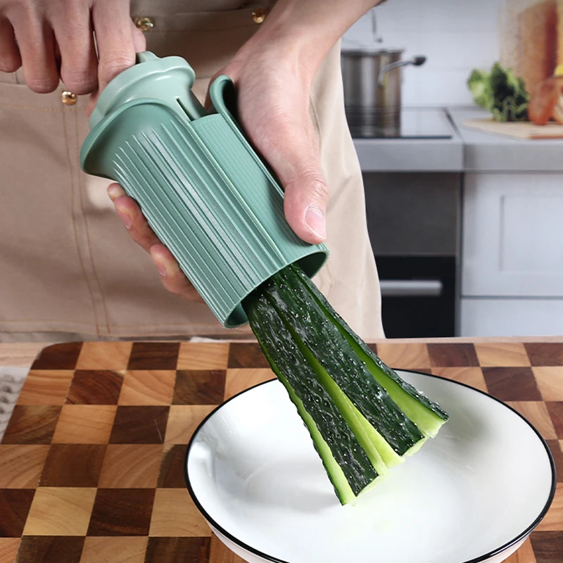 

Manual Slicing Cucumber Cutter,Vegetable Shredder,Multifunctional Household Fruits Slicer, Easy to Clean Kitchen Gadgets