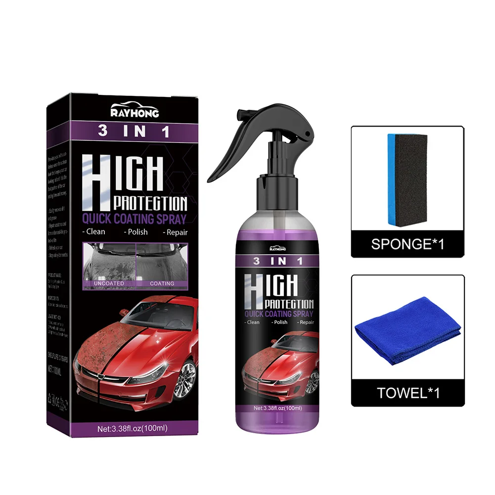 3-in-1 Automotive Ceramic Coating Spray 30ml/100ml Car Paint Polish Agent Wax Automotive Paint Scratch Repair Remover Protection
3-in-1 Automotive Ceramic Coating Spray 30ml/100ml Car Paint Polish Agent Wax Automotive Paint Scratch Repair Remover Protection