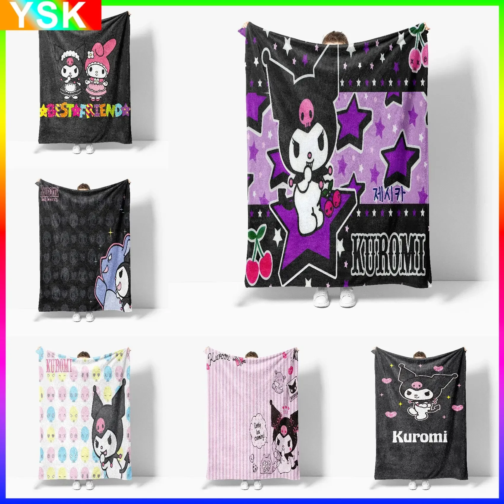 New Sanrio KuromiPrinted Cute Blanket Cover Blanket Conditioning Blanket Flannel Children's Lunch Break Blanket The Best Gift
New Sanrio KuromiPrinted Cute Blanket Cover Blanket Conditioning Blanket Flannel Children's Lunch Break Blanket The Best Gift