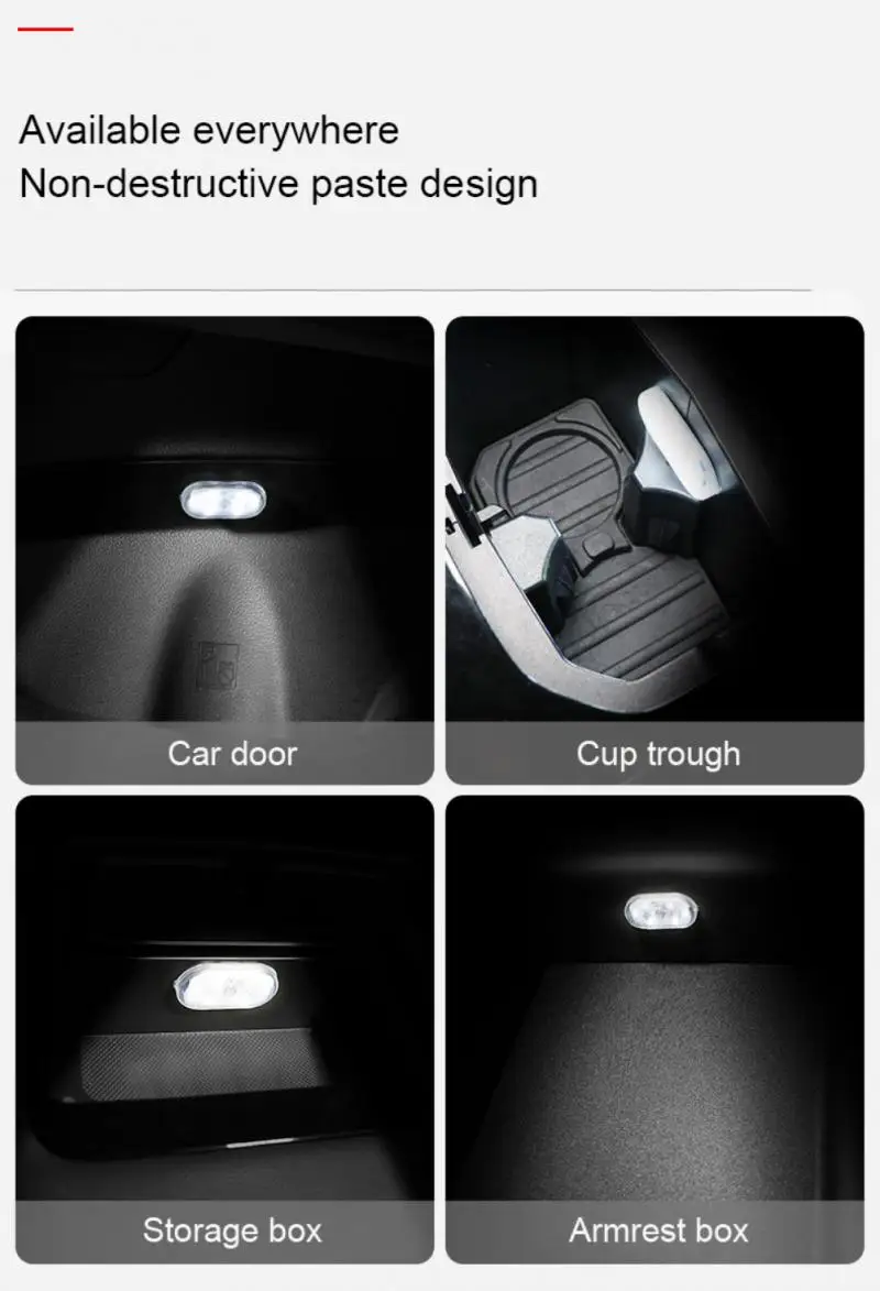 Generic USB Charge Reading Lamp Bedroom Wardrobe Car Wireless Touch R Emergency Light