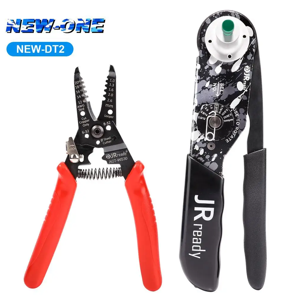JRready NEW-DT2 Connector Crimp Tool HDT-48-00 For DT DTM DTP 12# 16# 20# Pin/Sockets 12-22AWG ACT-WS30 Wire Stripper
JRready NEW-DT2 Connector Crimp Tool HDT-48-00 For DT DTM DTP 12# 16# 20# Pin/Sockets 12-22AWG ACT-WS30 Wire Stripper