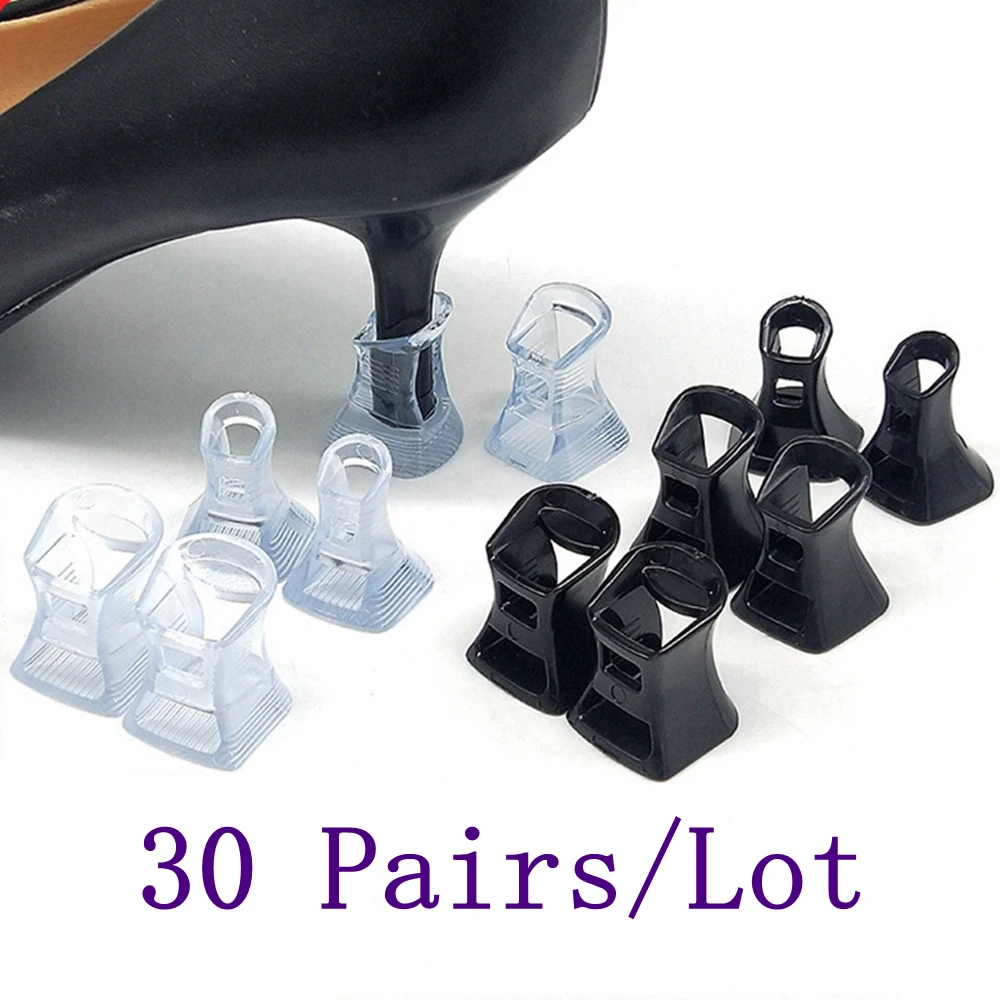 

30 Pairs/Lot PVC Hoof Heels Protectors Classical Heel Stoppers Antislip Silicone Stiletto Covers For Bridal Wedding Party Favor