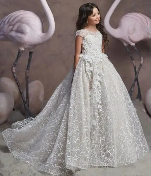 Cap Sleeves Flower Girl Dresses For Weddings Ball Gown Scoop Lace Pearls Long First Communion Dresses Little Baby Kids
Cap Sleeves Flower Girl Dresses For Weddings Ball Gown Scoop Lace Pearls Long First Communion Dresses Little Baby Kids