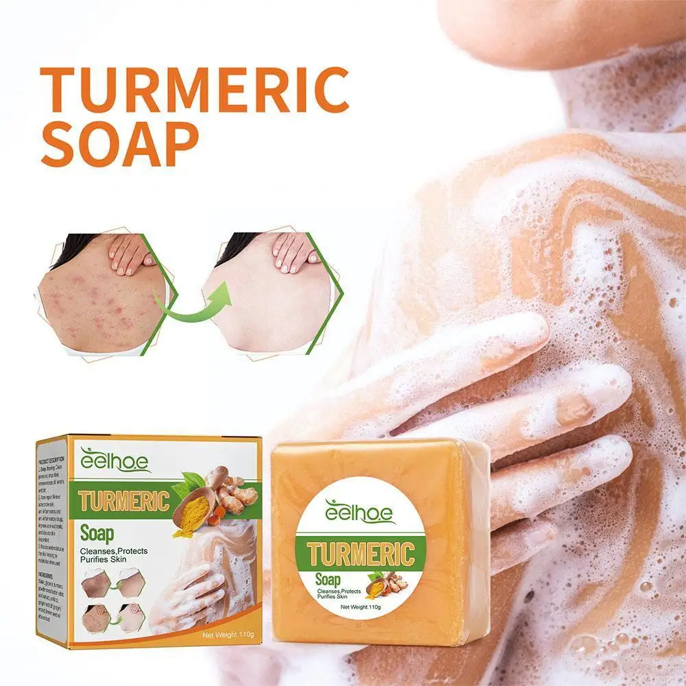 

Turmeric Spot Face Cleansing Soap Anti Acne Skin Brighten Body Bar Remove Soap Care Soap Spots Face Whitening Dark Turmeric C0Q6