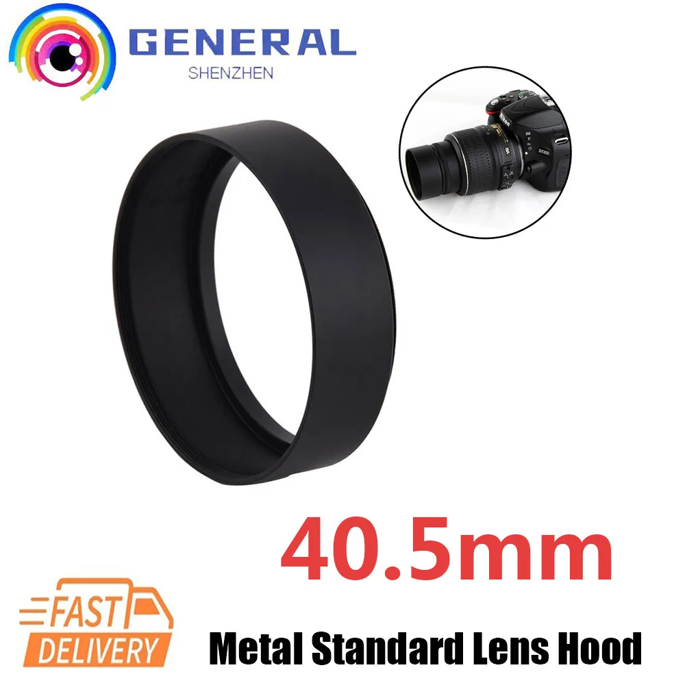 

40.5 40.5mm Metal Standard Lens Hood Screw-in For Canon EOS Nikon Pentax Leica Fuji Olympus Sony A6500 A6300 SLR Accessories