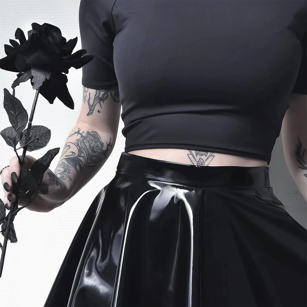 Women PVC Leather Pleated Short Skirt Flared A Line Skater Skirts Clubwear Dance Female Vintage Pleated Minis Glossy Short Dress
Women PVC Leather Pleated Short Skirt Flared A Line Skater Skirts Clubwear Dance Female Vintage Pleated Minis Glossy Short Dress