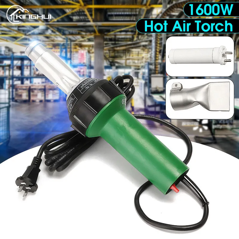 

AC 220V 1600W 50/60hz Plastic Welding Machine Electric Hot Air Gun Plastic Welding Gun + Heating Core Flat Head Accessories Tool