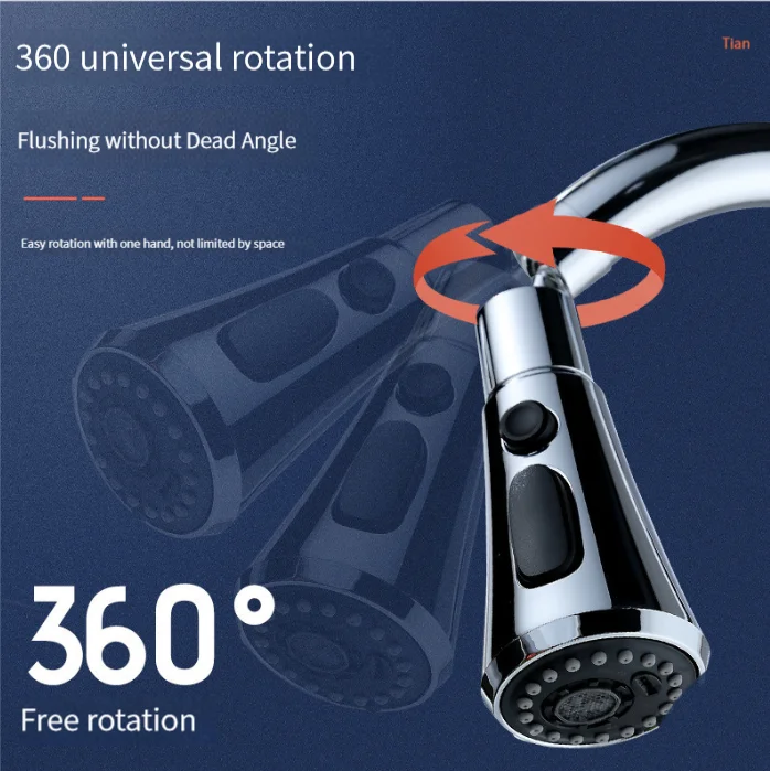 

360 Degree Rotatable Faucet Head Faucet Frother Splash Proof Pressurized Water Tap Filter Water Saver Faucet Nozzle for Kitchen