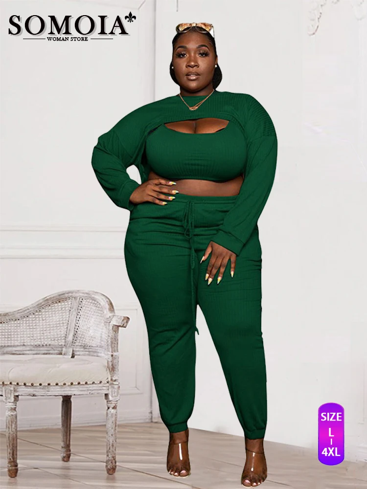 SOMOIA Plus Size Fashion Sexy Chest Open Cut Fashion Sexy Solid Color Suit Pit Strip Three Piece Set Wholesale Dropshipping
SOMOIA Plus Size Fashion Sexy Chest Open Cut Fashion Sexy Solid Color Suit Pit Strip Three Piece Set Wholesale Dropshipping