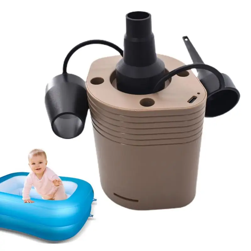 

2500MAH Electric Air Pump For Inflatables Portable Quick-Fill Air Pump With 3 Nozzles Inflator Deflator Pumps For Outdoor