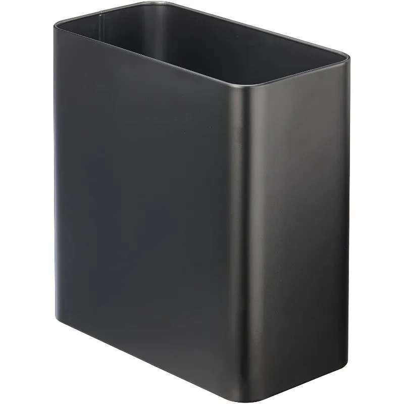 mDesign Decorative Trash Can, 12" x 6.25" x 13", Black Steel, 10 Liter/2.6 Gallon Capacity
mDesign Decorative Trash Can, 12" x 6.25" x 13", Black Steel, 10 Liter/2.6 Gallon Capacity