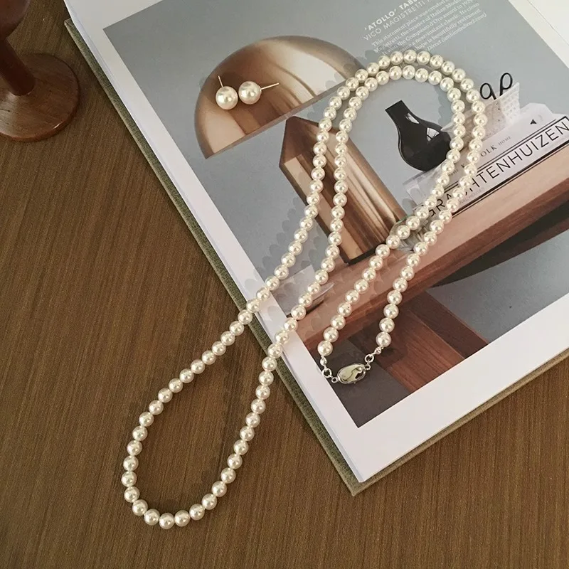 Cocoguchi Long style Artificial pearl necklace multiple wearing method SHIJIA Fashionable High Temperament Sweater Chains
Cocoguchi Long style Artificial pearl necklace multiple wearing method SHIJIA Fashionable High Temperament Sweater Chains