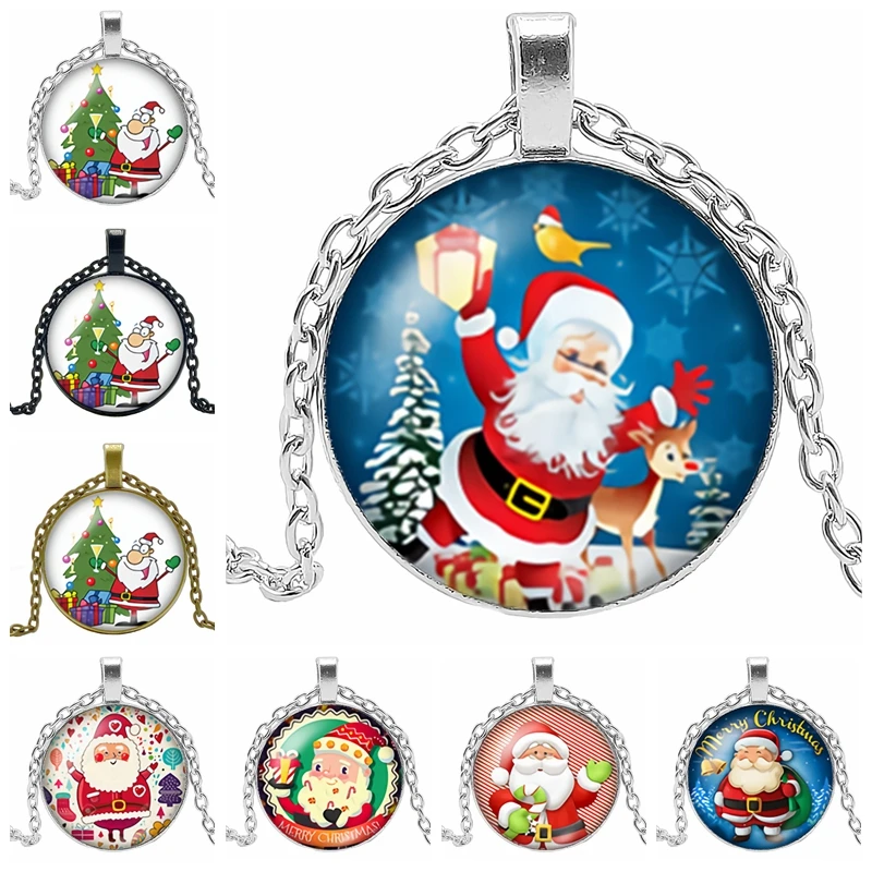 2019 New Year Merry Christmas Old Man Necklace Gift Glass Convex Round Pendant Necklace for Children's New Year Gift
2019 New Year Merry Christmas Old Man Necklace Gift Glass Convex Round Pendant Necklace for Children's New Year Gift