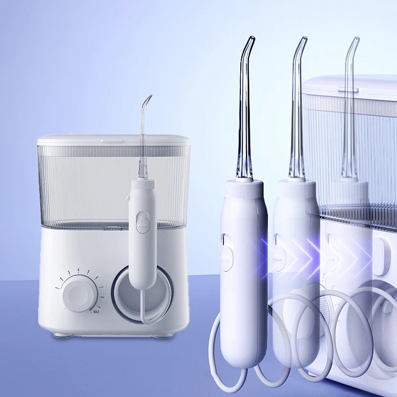 

Electric Teeth Cleaner 600ml Family Oral Irrigator Water Jet Cleaner Tooth Clean Countertop Electric Water Flosser