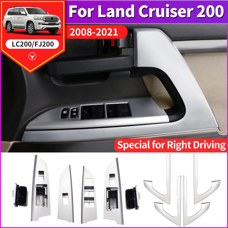 Внутренняя крышка ручки для автомобильной двери для Toyota Land Cruiser 200 LC200 2008-2021, кнопки подъема окон, аксессуары для модификации интерьера
Внутренняя крышка ручки для автомобильной двери для Toyota Land Cruiser 200 LC200 2008-2021, кнопки подъема окон, аксессуары для модификации интерьера