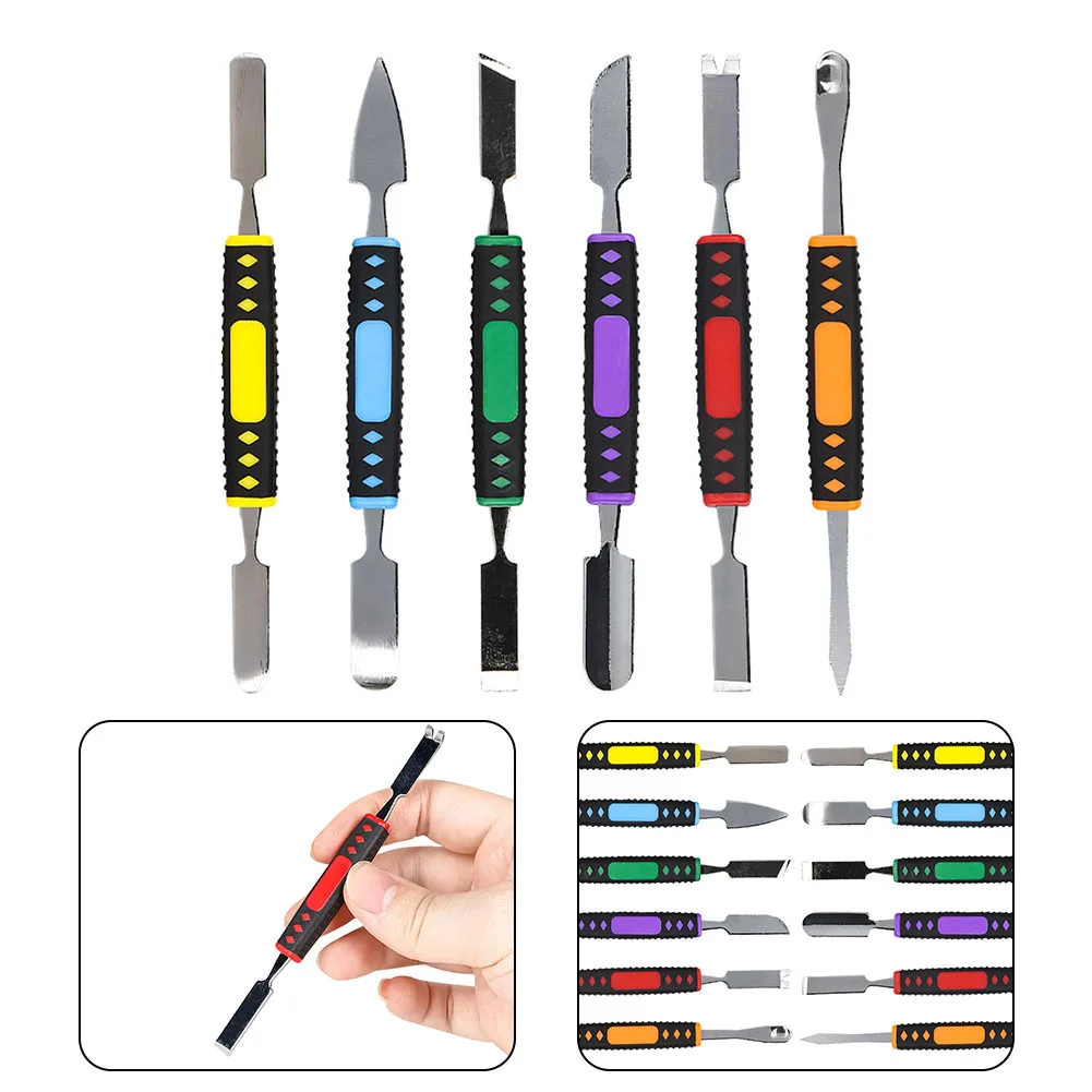 6pcs Phone Watch Battery Opener Metal Crowbar Set Pry Opening Remover Phones Tablets Double Heads Repair Disassemblel Hand Tool
6pcs Phone Watch Battery Opener Metal Crowbar Set Pry Opening Remover Phones Tablets Double Heads Repair Disassemblel Hand Tool