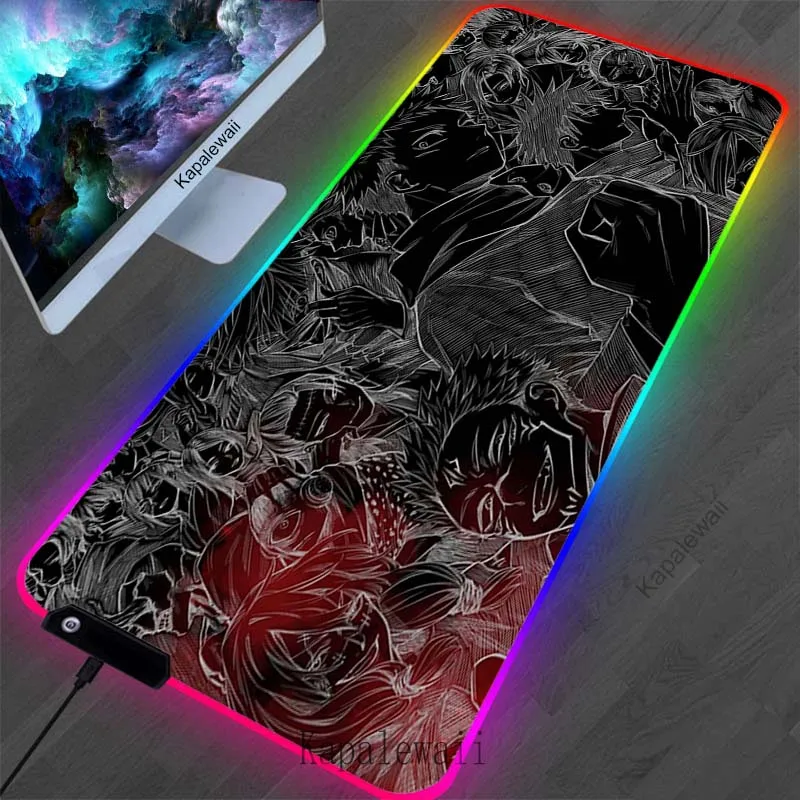 Anime Jujutsu Kaisen RGB Mouse Pad Large Gaming Mousepads Luminous Mouse Mat LED Gamer Deskmad Backlit Keyboard Anti-slip Pads
Anime Jujutsu Kaisen RGB Mouse Pad Large Gaming Mousepads Luminous Mouse Mat LED Gamer Deskmad Backlit Keyboard Anti-slip Pads