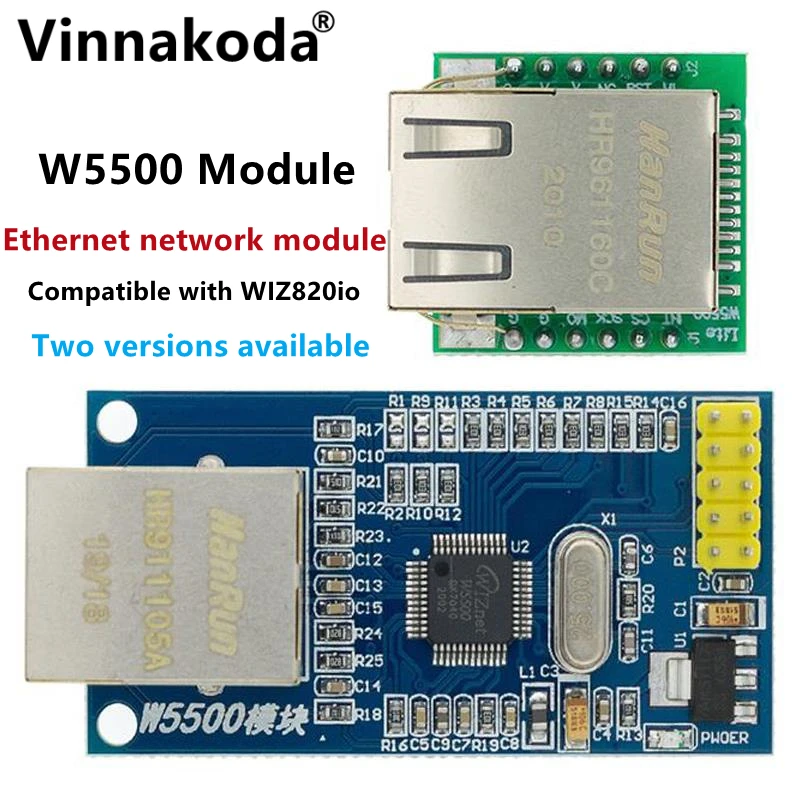 W5500 Ethernet network module SPI interface/Ethernet/TCP/IP protocol compatible with WIZ820io
W5500 Ethernet network module SPI interface/Ethernet/TCP/IP protocol compatible with WIZ820io