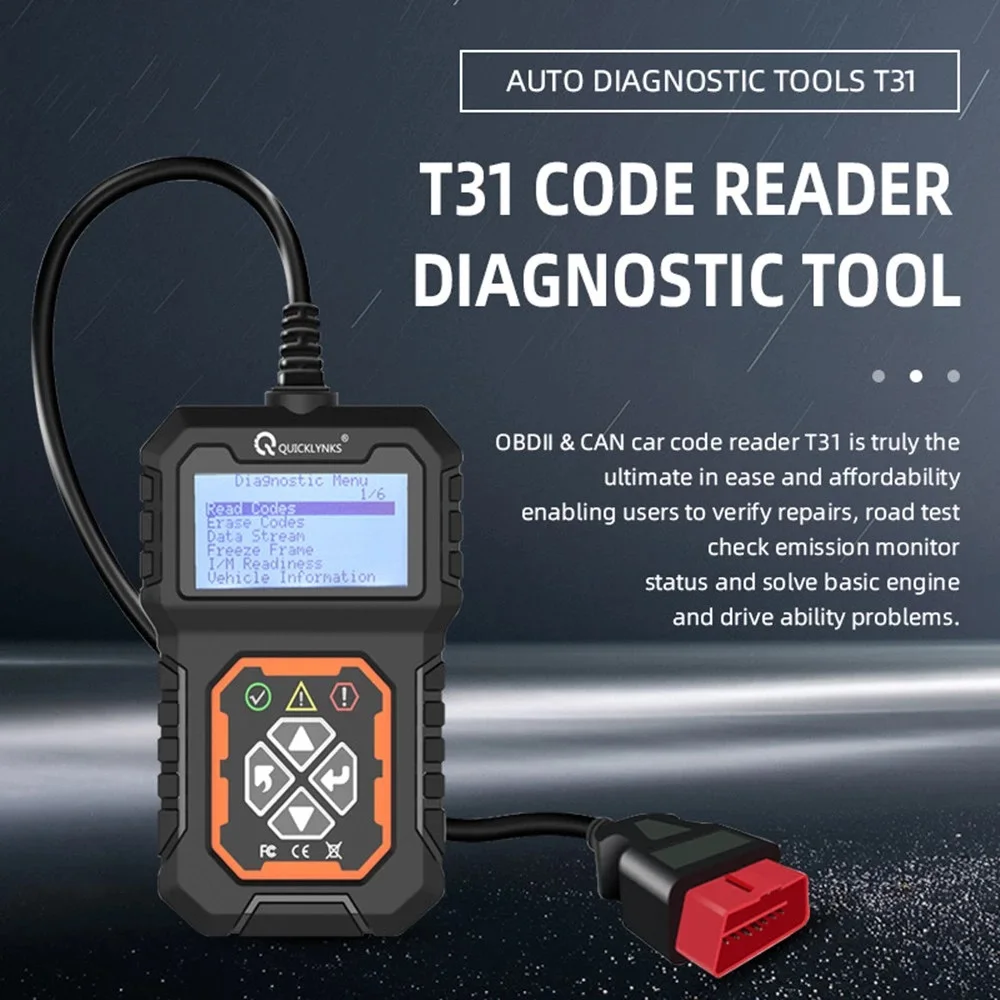 VSTM Car Full OBD2/EOBD Diagnostic Tools Automotive Professional Code Reader OBD2 Scanner Auto Code Reader T31
VSTM Car Full OBD2/EOBD Diagnostic Tools Automotive Professional Code Reader OBD2 Scanner Auto Code Reader T31
