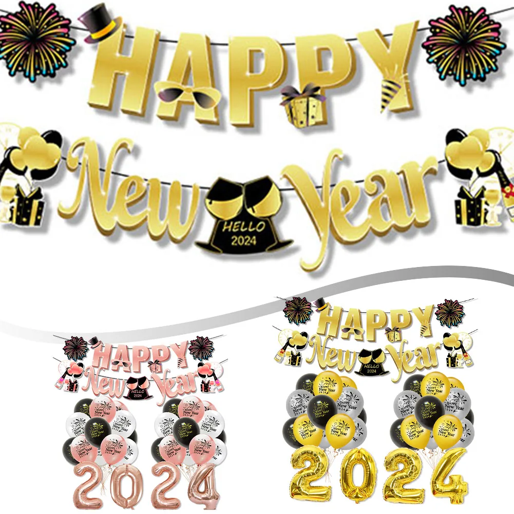 2024 New Year Party Balloon Set Decoration Disposable Banner Balloons Happy New Year Balloon Set Photo Booth Props Supplies
2024 New Year Party Balloon Set Decoration Disposable Banner Balloons Happy New Year Balloon Set Photo Booth Props Supplies