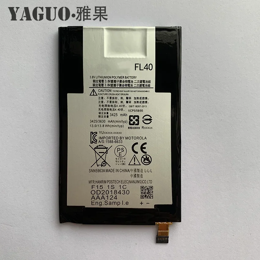 New Original Battery FL40 3630mAh For Motorola Moto X 3A Moto X Play Dual XT1543 XT1544 XT1560 XT1561 XT1562 XT1563 XT1565
New Original Battery FL40 3630mAh For Motorola Moto X 3A Moto X Play Dual XT1543 XT1544 XT1560 XT1561 XT1562 XT1563 XT1565