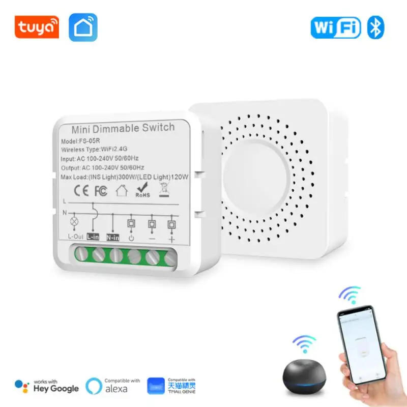 

CORUI Tuya ZigBee WiFi Smart Dimmer Switch Module Breaker Alexa Alice Google Home Voice Timing Light Switch For Smart Life