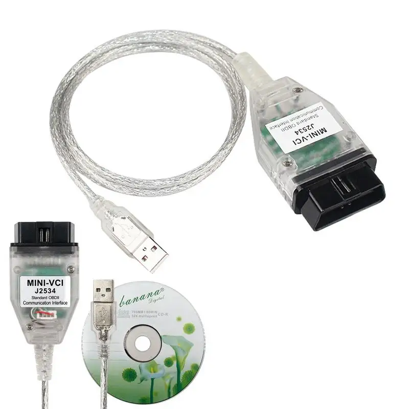 

OBD2 Car Diagnostic Cable Mini VCI V16.20.023 For Toyota OBD2 Mini VCI J2534 FTDI FT232RL Auto Cables Connectors