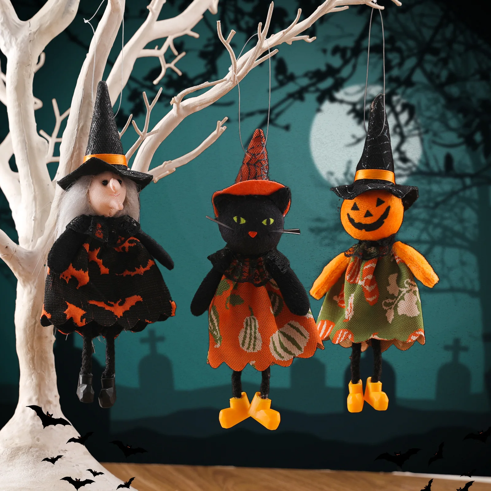 Halloween Hanging Ghost Decor Outdoor,Pumpkin Witch Tree Ornaments,Cute Straw Windsock Pendant Home Indoor Decor Yard Patio Lawn
Halloween Hanging Ghost Decor Outdoor,Pumpkin Witch Tree Ornaments,Cute Straw Windsock Pendant Home Indoor Decor Yard Patio Lawn
