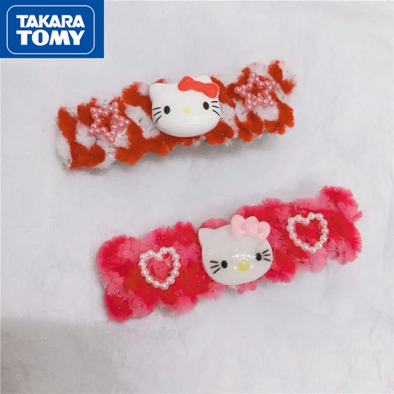 TAKARA TOMY Hello Kitty Children's Bangs Ponytail Plush Love Star Hairpin Girl with Lolita Sweet Y2k Pink Hair Accessories
TAKARA TOMY Hello Kitty Children's Bangs Ponytail Plush Love Star Hairpin Girl with Lolita Sweet Y2k Pink Hair Accessories