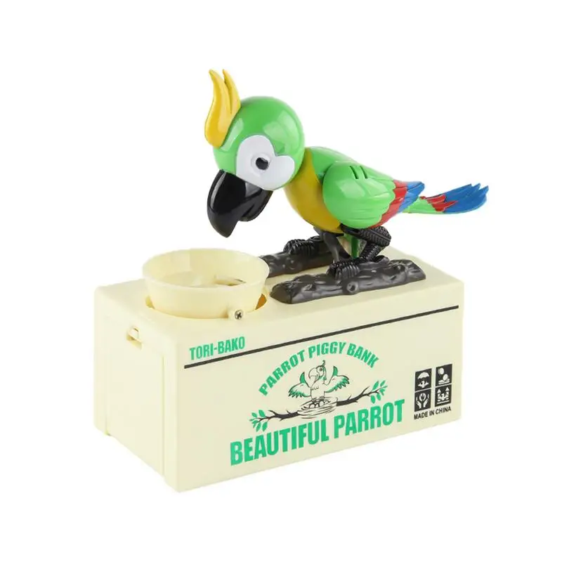 

Money Saving Coin Bank Hungry Parrot Piggy Bank For Stealing Eating Coin Money Penny Cents Coin Munching Toy Money Saving Box