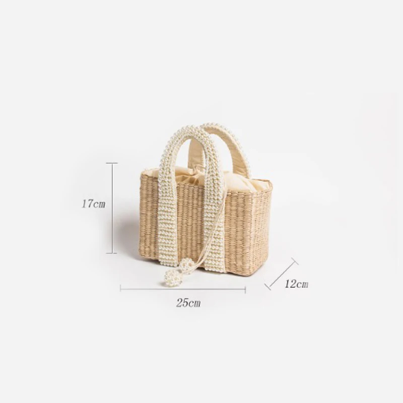 Pearl Beaded Wicker Tote - Luxury Beach Basket 2 S6a27a3ee07fa481d9ac268775484dca1v