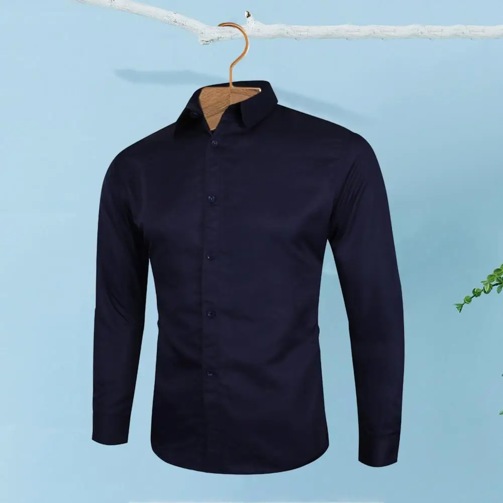 Single-breasted Shirt Stylish Men's Lapel Cardigan Slim Fit Soft Breathable Long Sleeve Shirt for Formal Business Office Wear
Single-breasted Shirt Stylish Men's Lapel Cardigan Slim Fit Soft Breathable Long Sleeve Shirt for Formal Business Office Wear