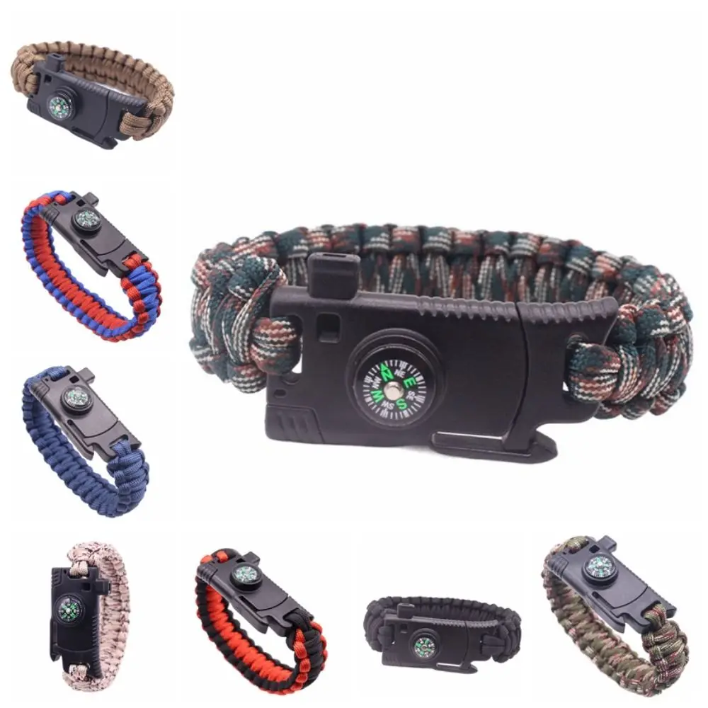 

3 in 1 Bracelet Survival Compass Whistle Emergency Rope Bangles Parachute Cord Emergencies Emergency Paracord Climbing