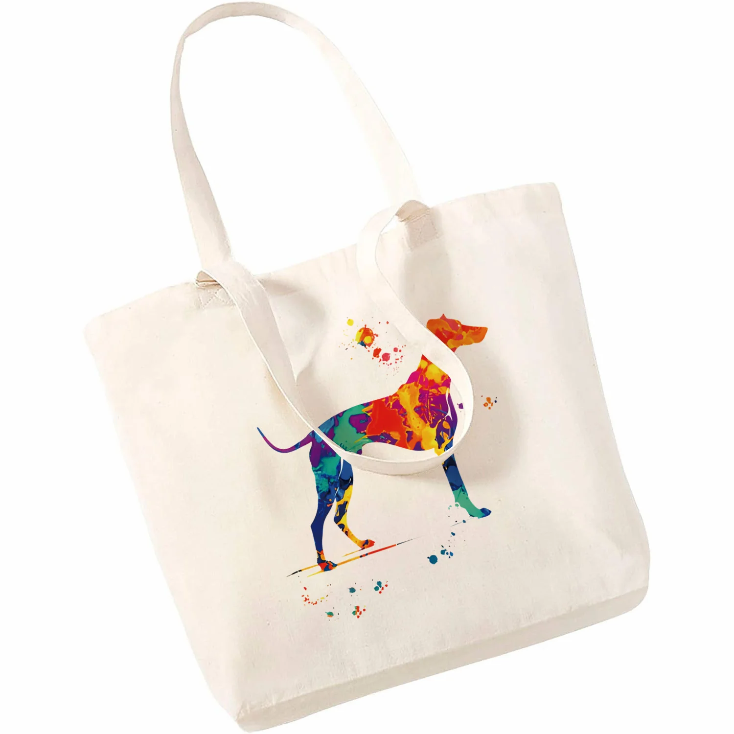 Greyhound Dog Crazy Greyhound Lady Pattern Reusable Shopping Bag Handbag Casual Large Tophandle Bags for Women
Greyhound Dog Crazy Greyhound Lady Pattern Reusable Shopping Bag Handbag Casual Large Tophandle Bags for Women