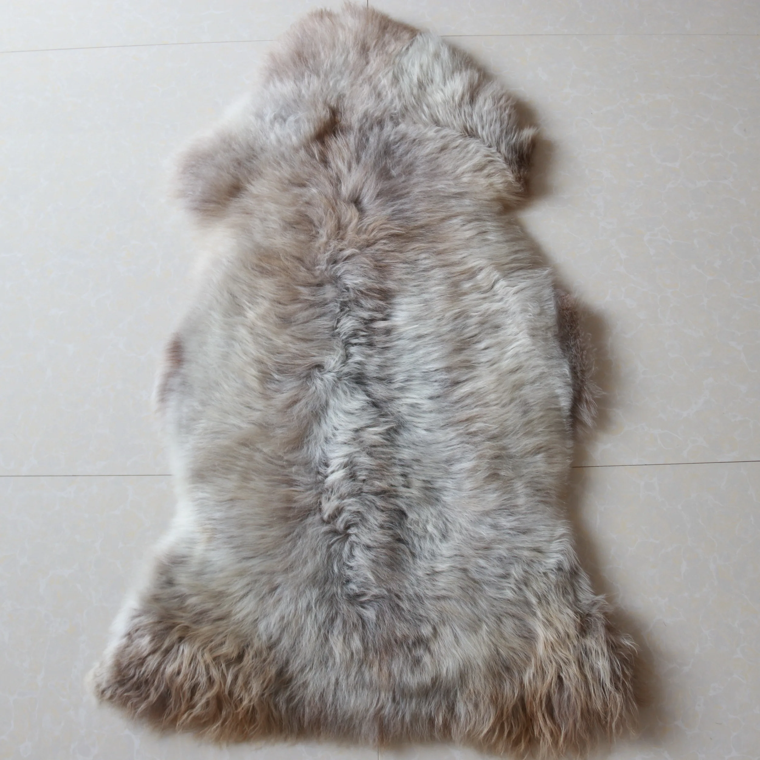 

TSR08 Curlyfur Single Fur Skin Pelt Decor Carpet Genuine Tibetan Sheepskin Natural Colors Fur Hide Rug for Living Room Floor