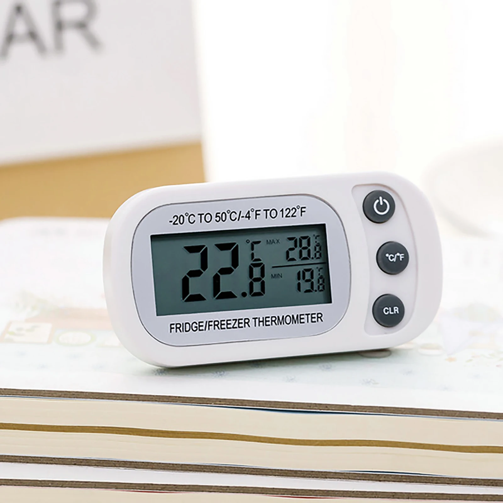 

Fashion Freezer Thermometer With Hook Waterproof LCD Digital Display Refrigerator Thermometers Function For Home Fridge For Drop