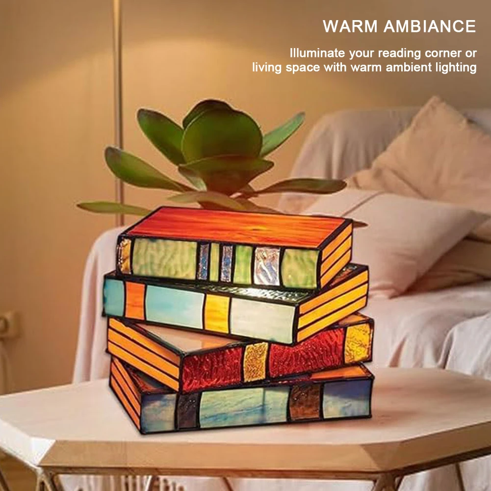 Colorful Stacked Books Reading Nook Lighting Vintage Table Lamp Night Light for Home Decor Art Craft Gifts for Lover
Colorful Stacked Books Reading Nook Lighting Vintage Table Lamp Night Light for Home Decor Art Craft Gifts for Lover