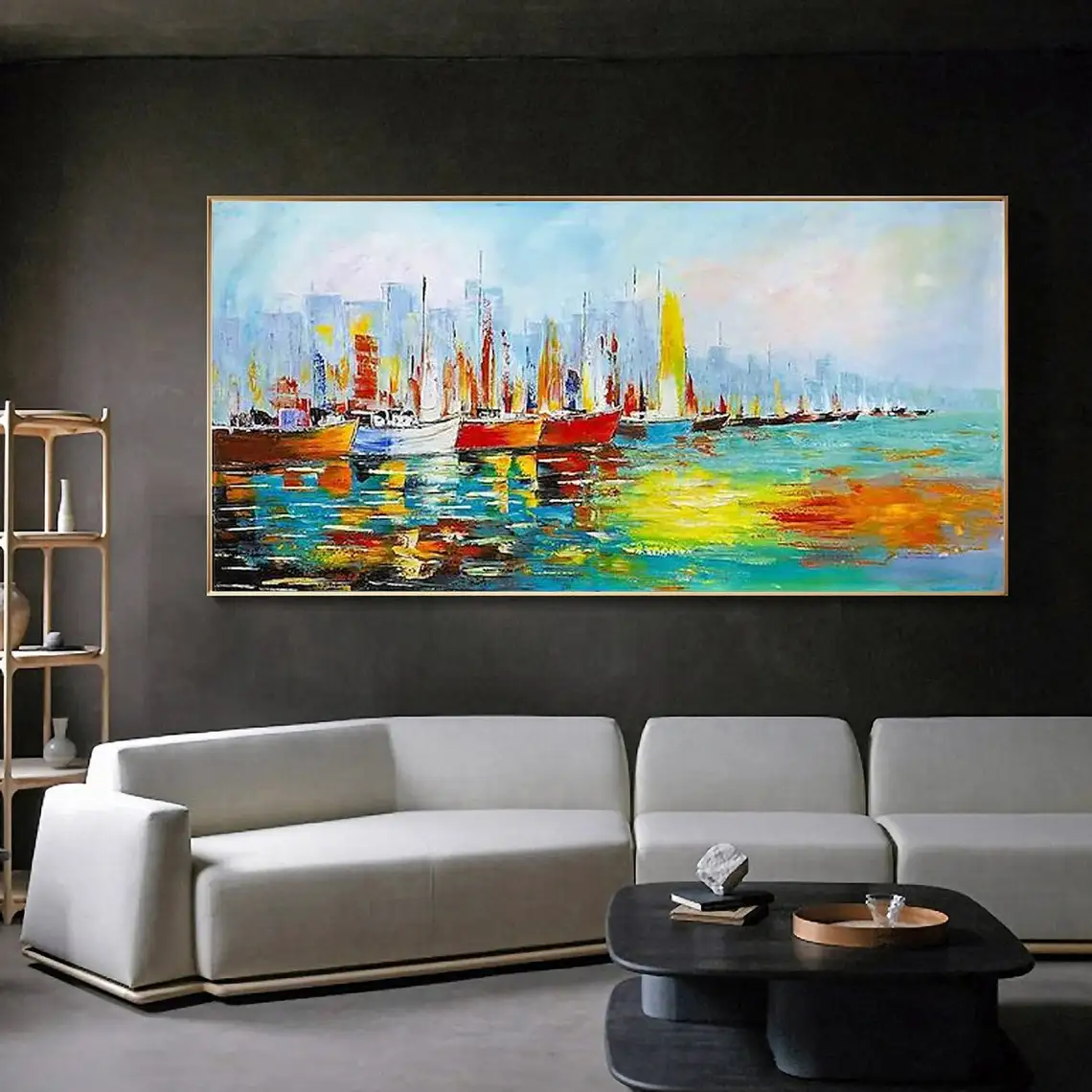 Large Colorful Sailing Party Hand Painted Oil Painting Ship Painting Hand Custom Seascape Murals Boho Living Room Wall Art Decor
Large Colorful Sailing Party Hand Painted Oil Painting Ship Painting Hand Custom Seascape Murals Boho Living Room Wall Art Decor