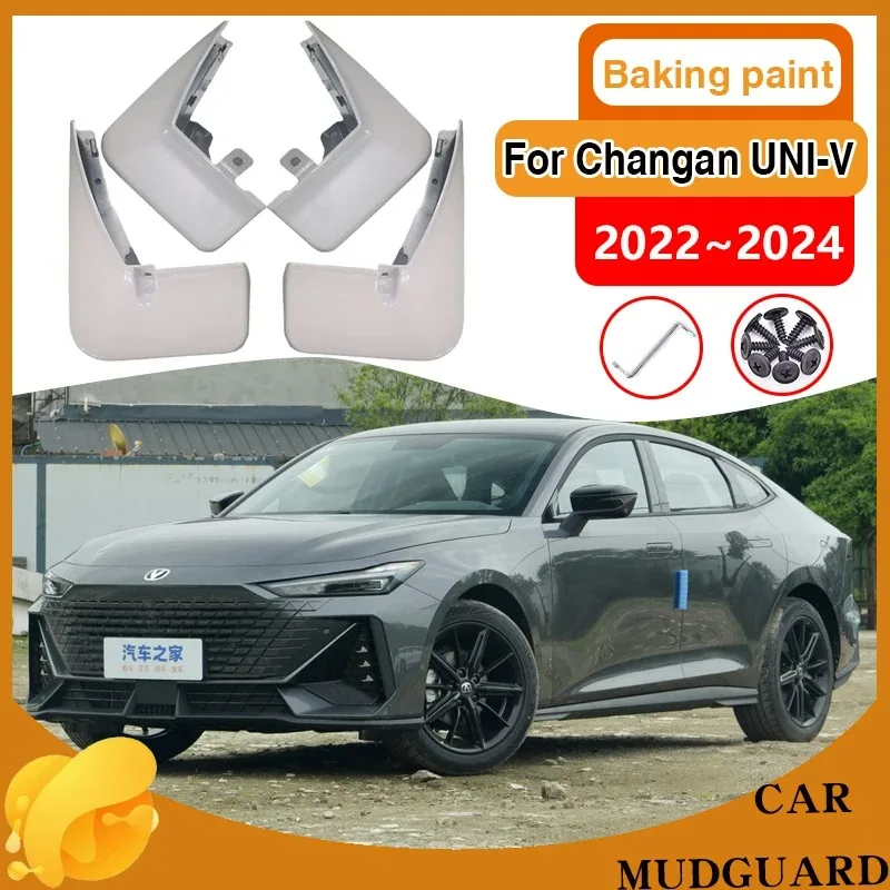 

For Changan UNI V Accessories UNIV UNI-V 2022~2024 Car Fender Mud Flap Splash Guards Front Wheel Mudguards Baking Paint Mudflaps