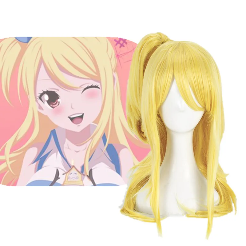Длинный прямой парик для косплея Люси харфилия из золотистого термостойкого волокна с конским хвостом
Длинный прямой парик для косплея Люси харфилия из золотистого термостойкого волокна с конским хвостом