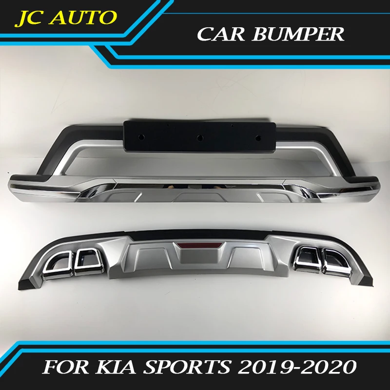 

Автомобильный бампер для KIA Sports 2019-2020, комплект кузова автомобиля, передний и задний амортизатор, крышка из АБС, детали для украшения внешней части автомобиля