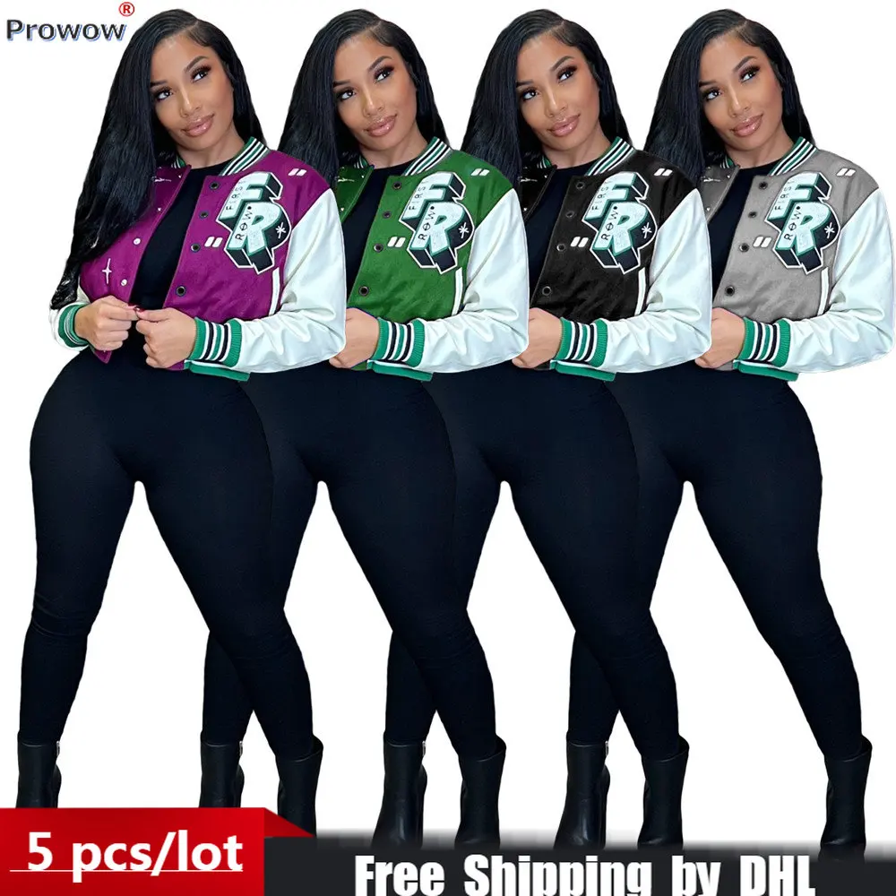 Bulk Items Wholesale Baseball Uniform Women Jackets Casual Lady Coat Crop Top Anime Patchwork Streetwear Outer Fall Clothes 8718
Bulk Items Wholesale Baseball Uniform Women Jackets Casual Lady Coat Crop Top Anime Patchwork Streetwear Outer Fall Clothes 8718