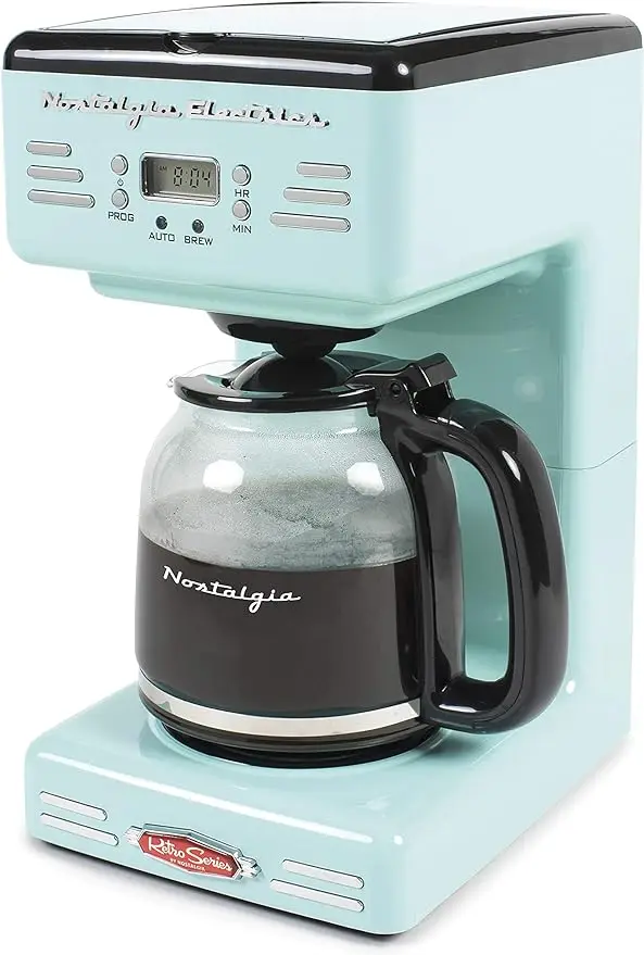 Retro 12-Cup Programmable Coffee Maker With LED Display, Automatic Shut-Off & Keep Warm, Pause-And-Serve Function, Aqua
Retro 12-Cup Programmable Coffee Maker With LED Display, Automatic Shut-Off & Keep Warm, Pause-And-Serve Function, Aqua