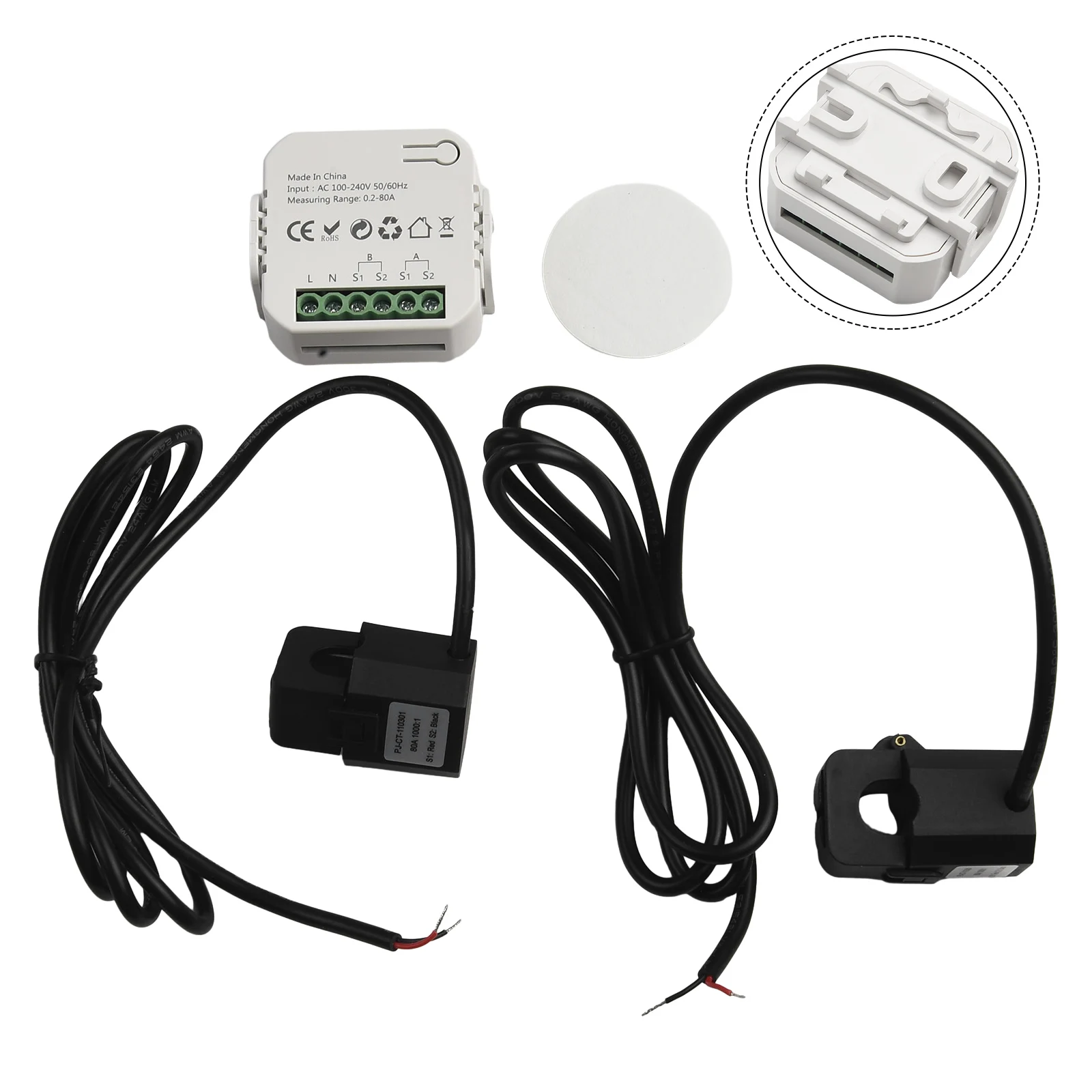 WiFi Energy Meter Electricity Meters 2 Channel With Clamp 2 Way Bidirection Home Improvement Smart Durable 100-240V AC 50/60Hz
WiFi Energy Meter Electricity Meters 2 Channel With Clamp 2 Way Bidirection Home Improvement Smart Durable 100-240V AC 50/60Hz