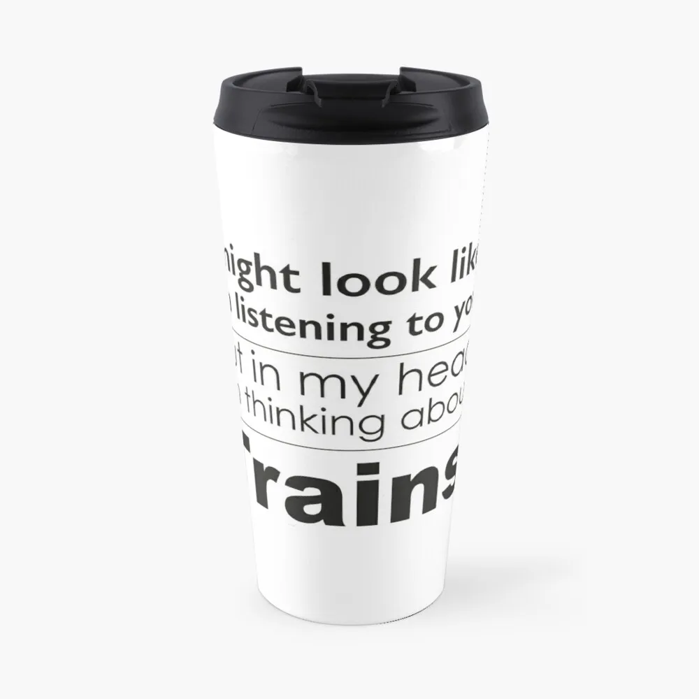 

Listening, but thinking of Trains Travel Coffee Mug Cup For Coffee Coffee Cup Heat Preservation Cups For Coffee Coffe Cups